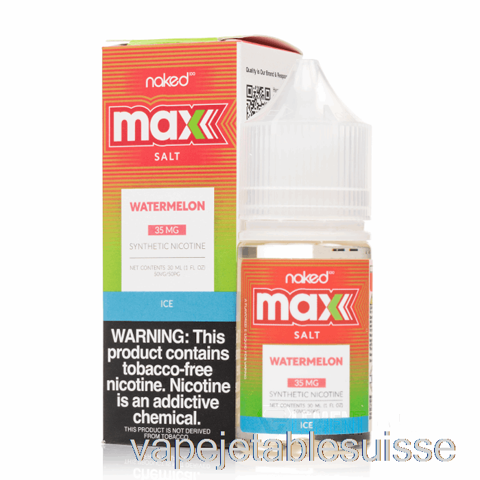 Vape Suisse Pastèque Glacée - Sel Max Nu - 30ml 50mg